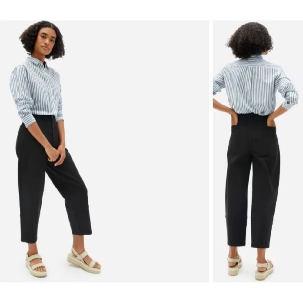 NEW WITH TAGS Everlane Black Utility Barrel Pants in Size 4 Tall